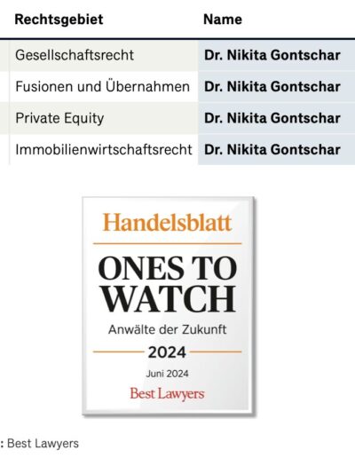 Auszeichnung für GxG Legal: Vier Jahre in Folge prämiert!