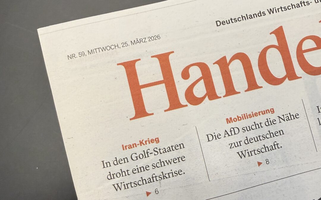 Interview in Spezial-Beilage zum Thema M&A und Nachfolge im Handelsblatt vom 25. März 2026